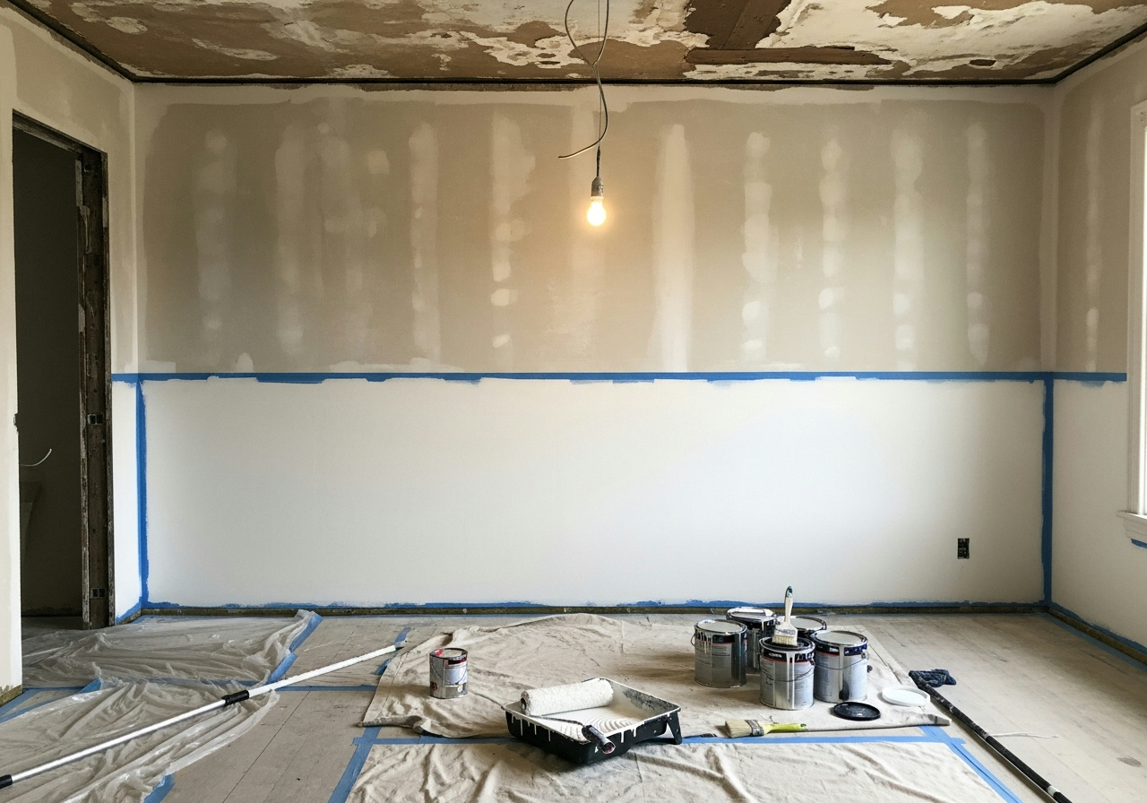 Chantier Peintre en bâtiment en cours à Saint-Genis Laval à Saint-Genis Laval
